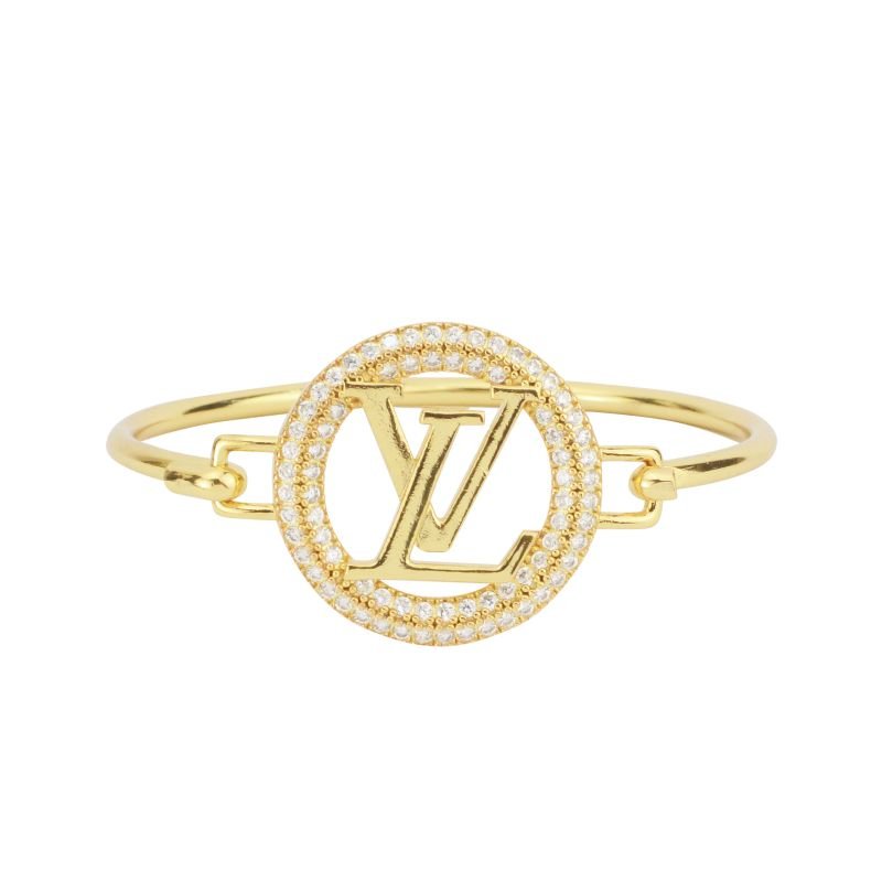 Bracelete Inspiração LV Borda Cravejada