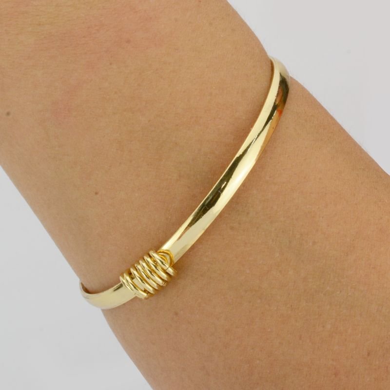 Bracelete Liso Com Argolas