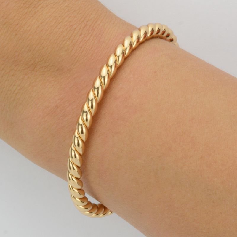 Bracelete Trançado Modelo Croassant Médio