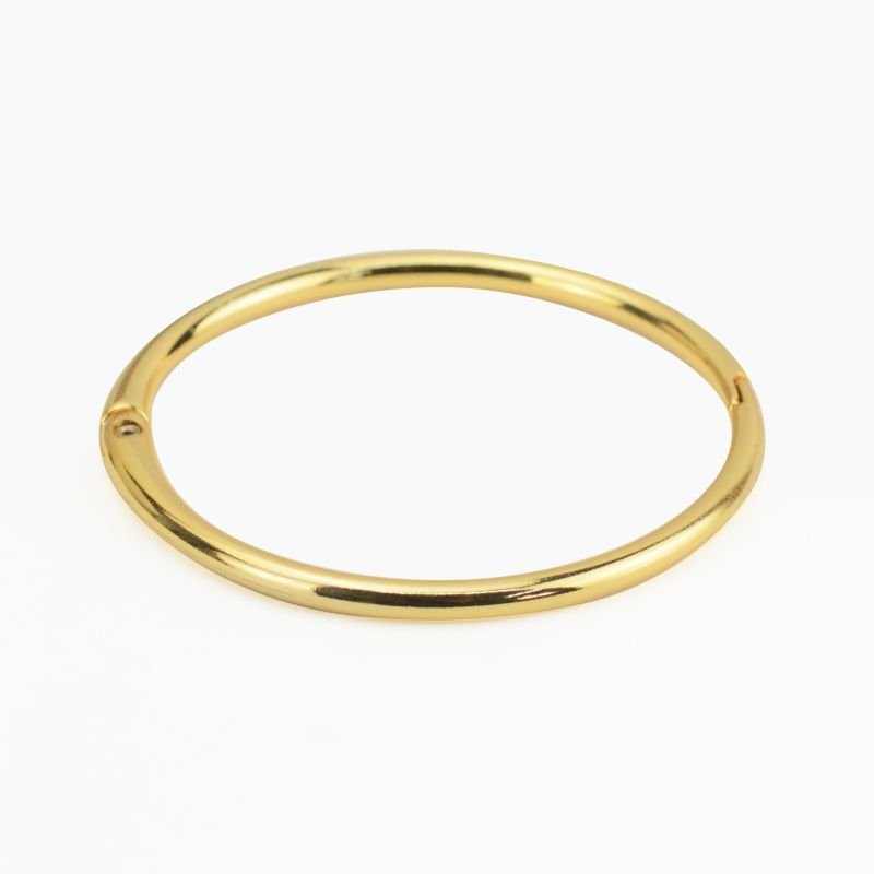 Bracelete Tubo Grosso Liso com Fecho Click