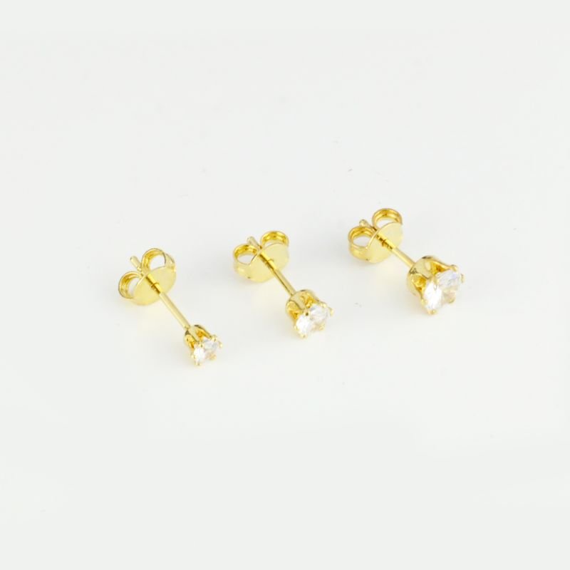 Brincos Trio de Zircônias