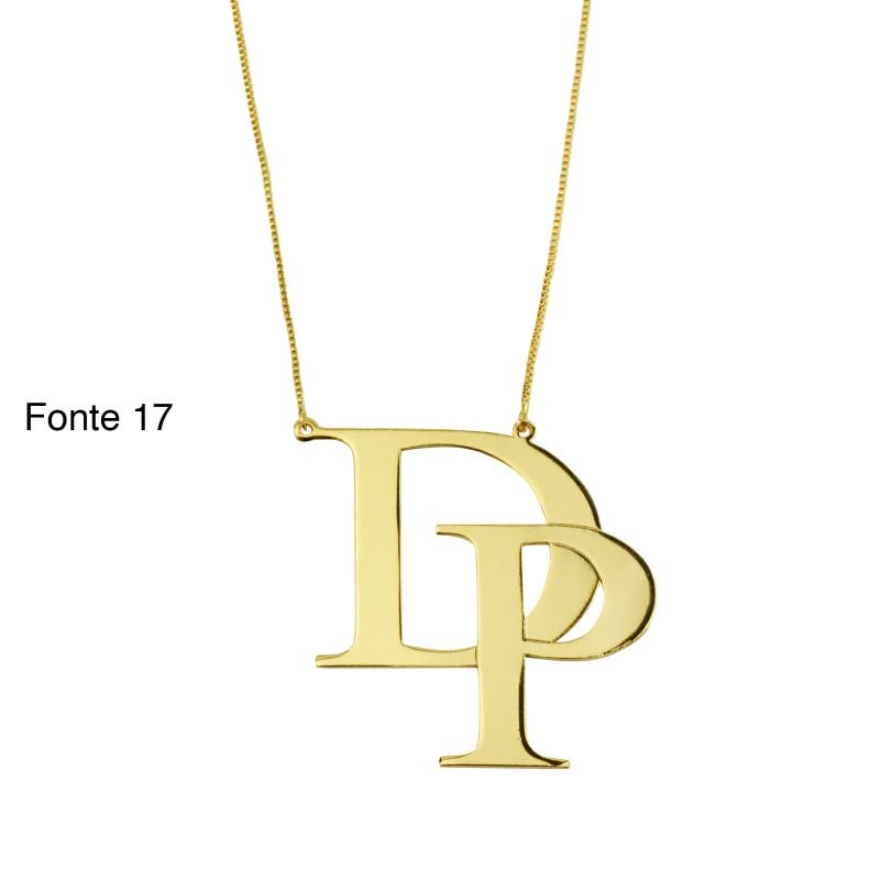 Colar Veneziana com Letras Iniciais Grandes