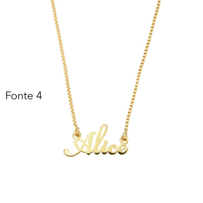 Colar Veneziana com Nome Personalizado Infantil
