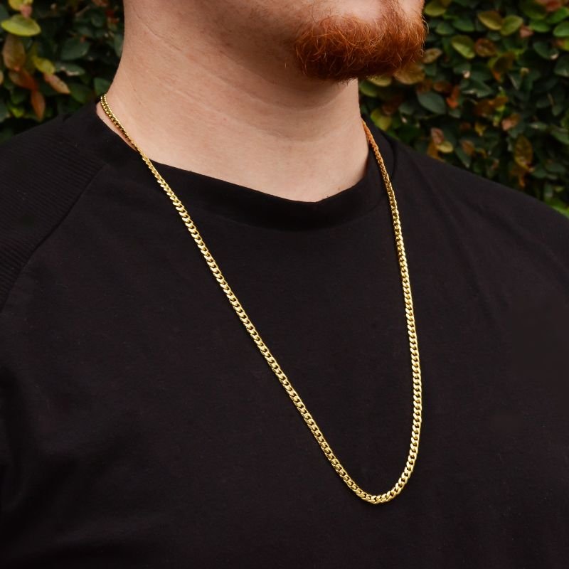 Corrente Cubana 4mm Fecho Gaveta Trava Dupla