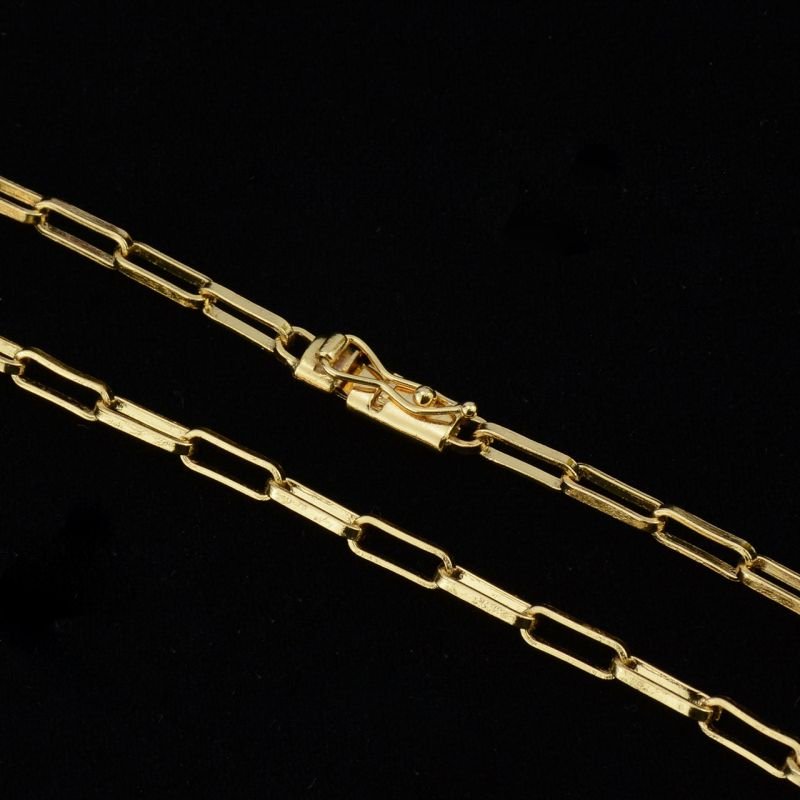 Corrente Elo Alongado 3,5mm Fecho Gaveta trava única