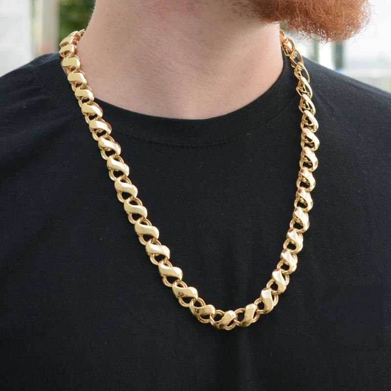 Corrente Friso S 13mm com Fecho Gaveta Trava Dupla