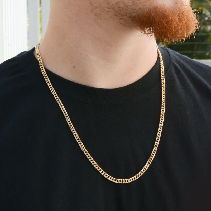 Corrente Grumet Dupla Espaçada 4mm com Fecho Gaveta Trava Dupla