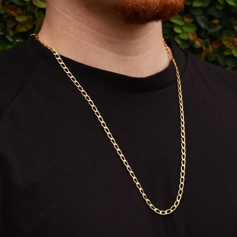 Corrente Grumet Elo Longo 4mm com Fecho Gaveta