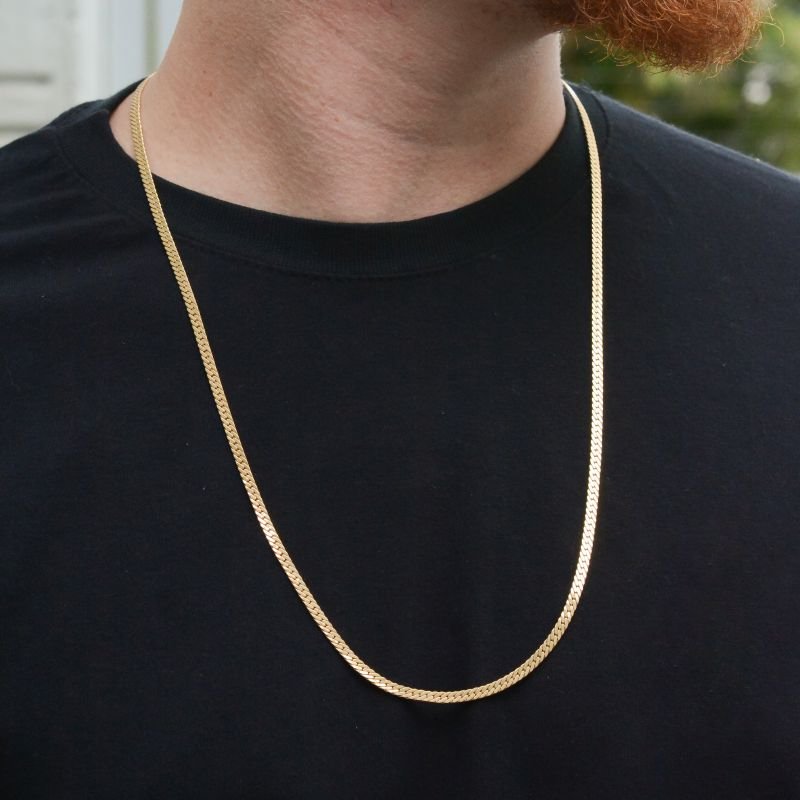 Corrente Grumet Flat 3,5mm com Fecho Gaveta Trava Dupla