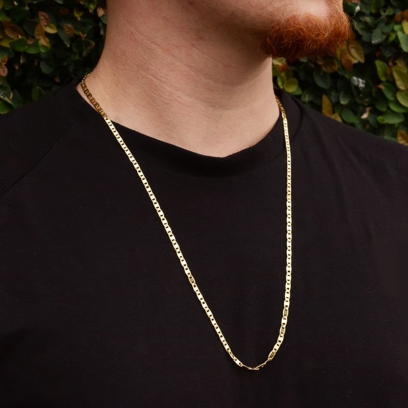 Corrente Piastrine 3,5mm com Fecho Lagosta