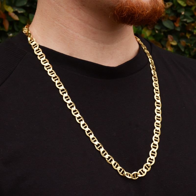 Corrente Piastrine 9mm com Fecho Gaveta Trava Dupla