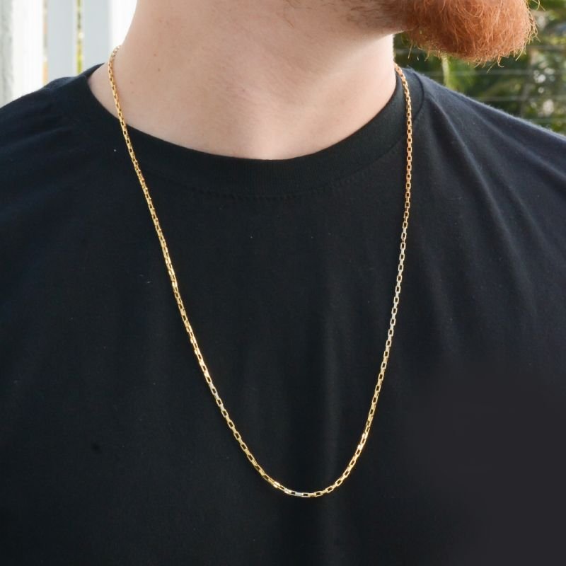 Corrente Veneziana Tijolinho 2mm com Fecho Canhão