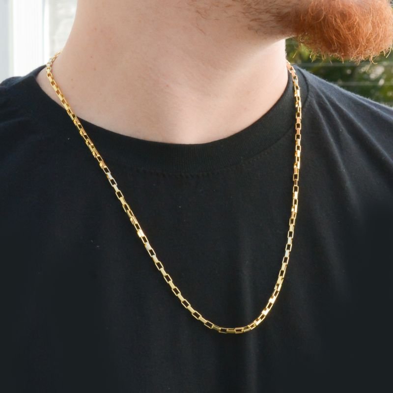 Corrente Veneziana Tijolinho 3mm Fecho Gaveta