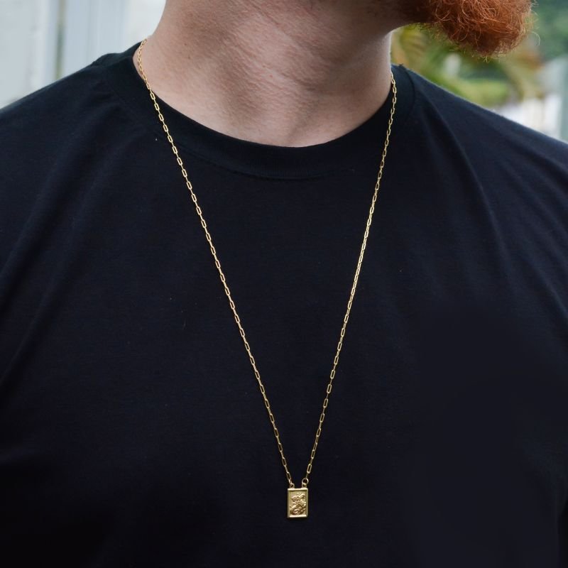 Escapulário Cadeado Alongado São Jorge