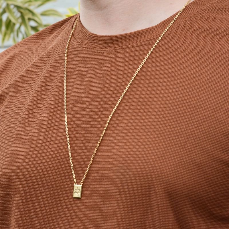 Escapulário Cadeado Estrela de Davi