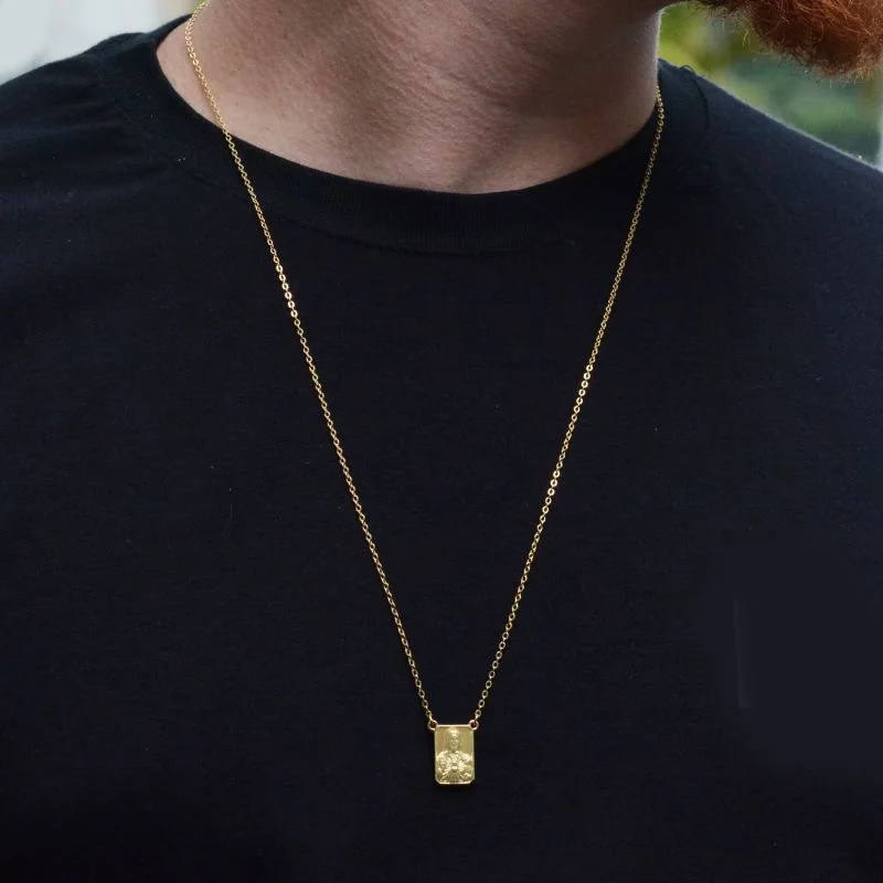 Escapulário Cadeado Jesus Cristo em Relevo