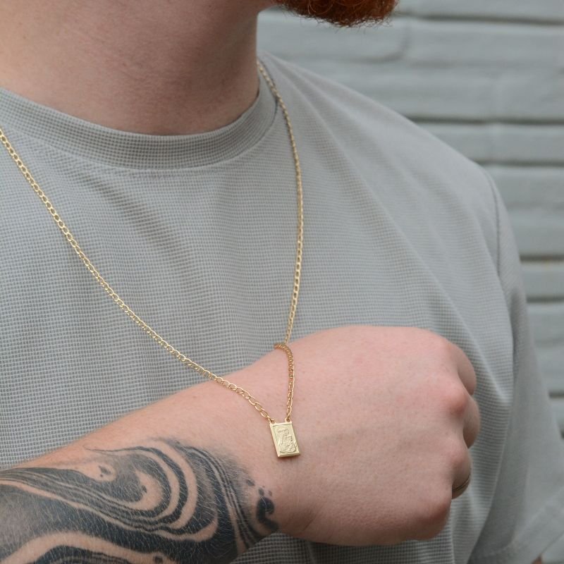 Escapulário Grumet Elo Longo Nossa Senhora e Ave Maria