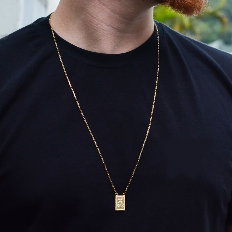 Escapulário Tijolinho São Jorge Borda Detalhada