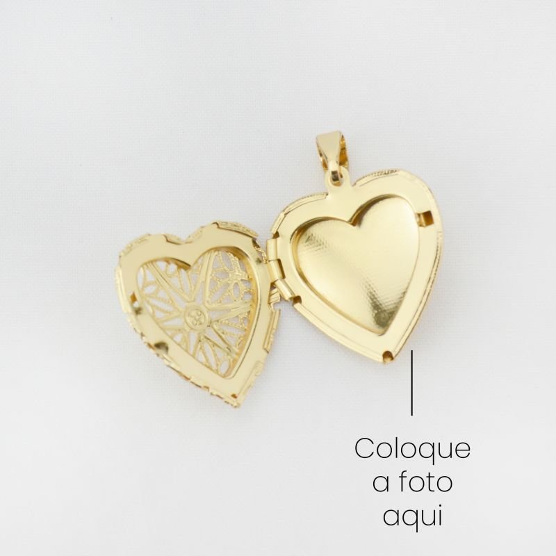 Pingente Coração Relicário Médio