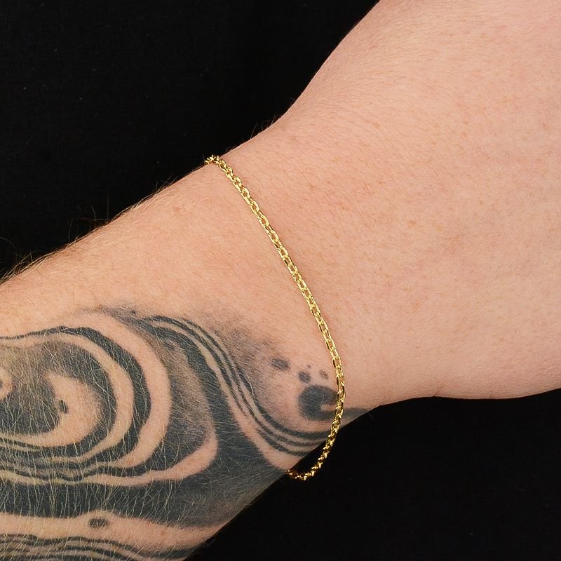 Pulseira Cadeado 2mm Fecho Canhão