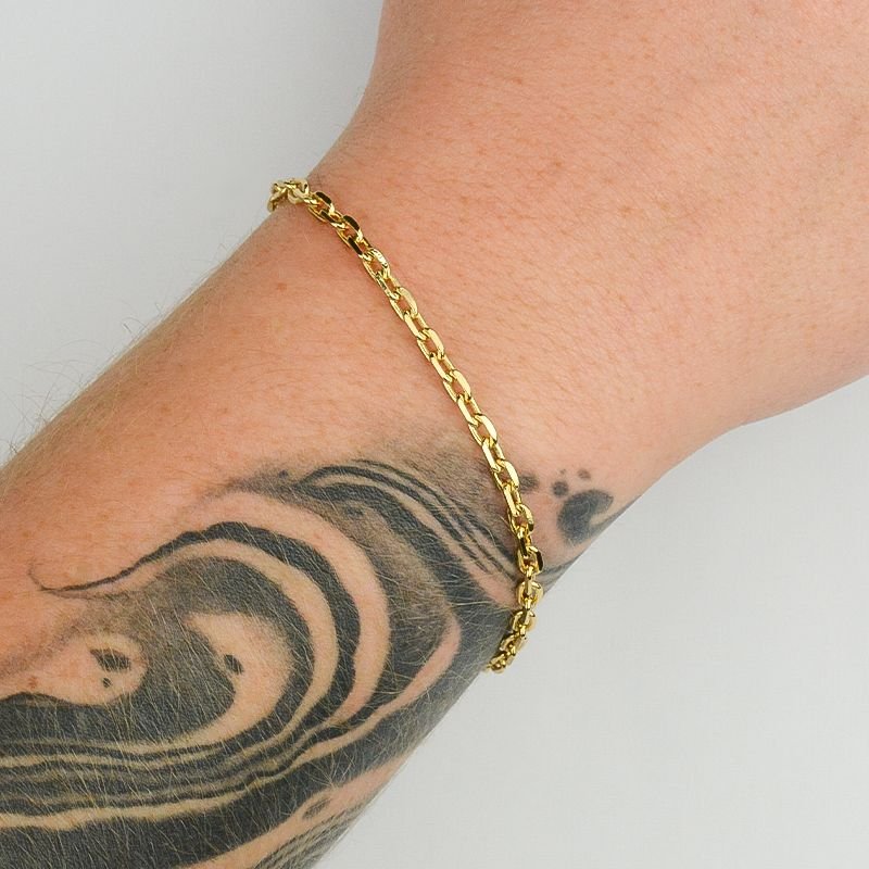 Pulseira Cadeado 3,5mm Fecho Canhão