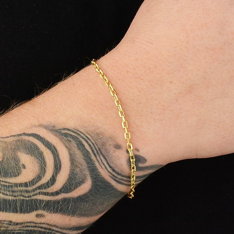 Pulseira Cadeado 3mm com Fecho Canhão