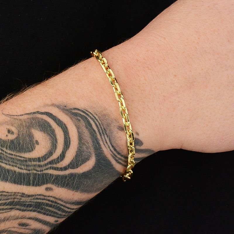 Pulseira Cadeado 5mm com Fecho Canhão