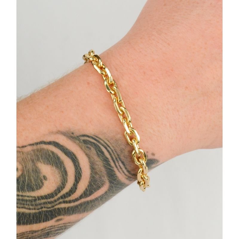 Pulseira Cadeado 7mm com Fecho Gaveta Duplo