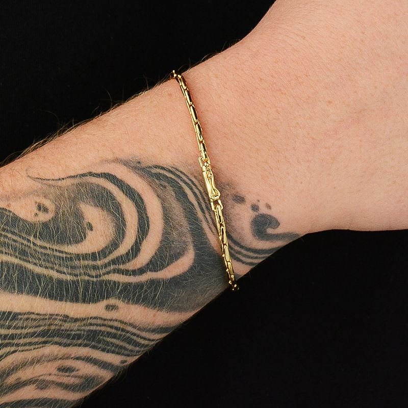 Pulseira Cardano 3mm Fecho Canhão