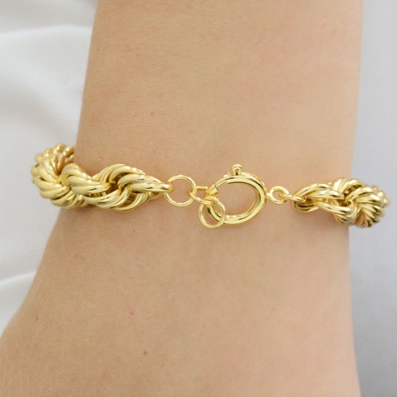 Pulseira Cordão Baiano 10mm Fecho Bóia