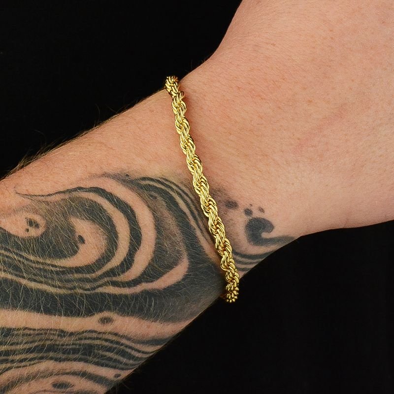 Pulseira Cordão Baiano 5mm F. Canhão Sanf.