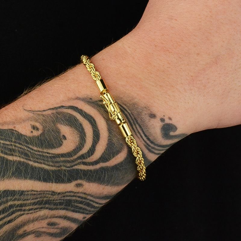 Pulseira Cordão Baiano 5mm F. Canhão Sanf.