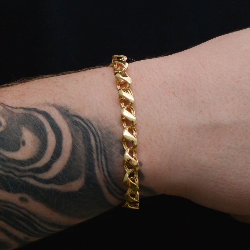 Pulseira Friso S 7mm Fecho Gaveta Trava Dupla