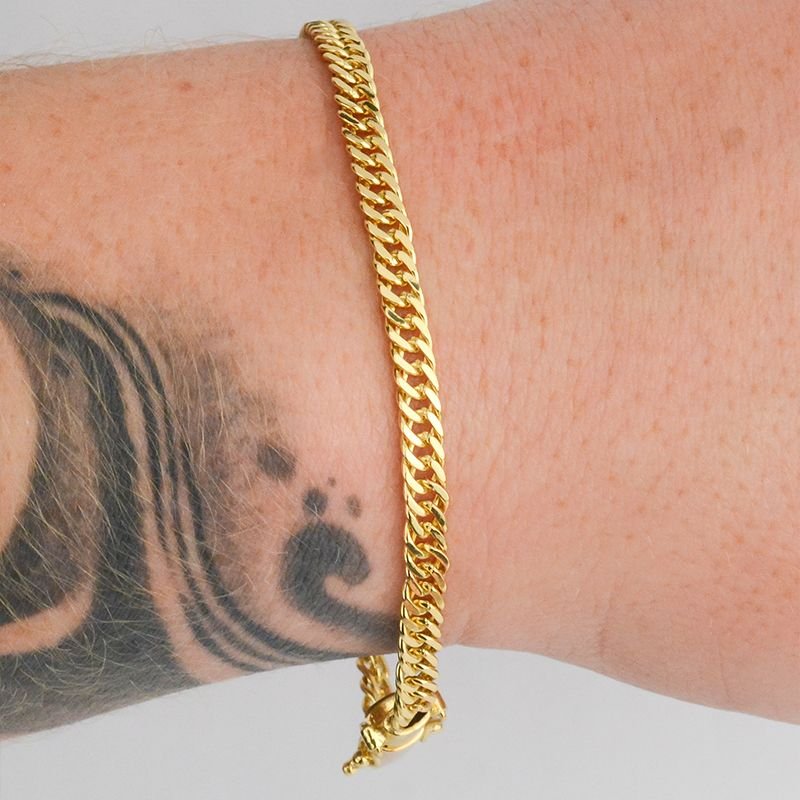 Pulseira Grumet Dupla 4mm Fecho Gaveta