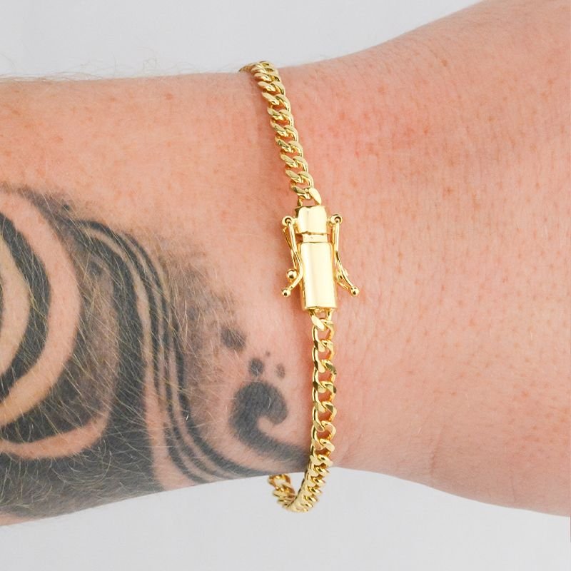 Pulseira Grumet Dupla 4mm Fecho Gaveta