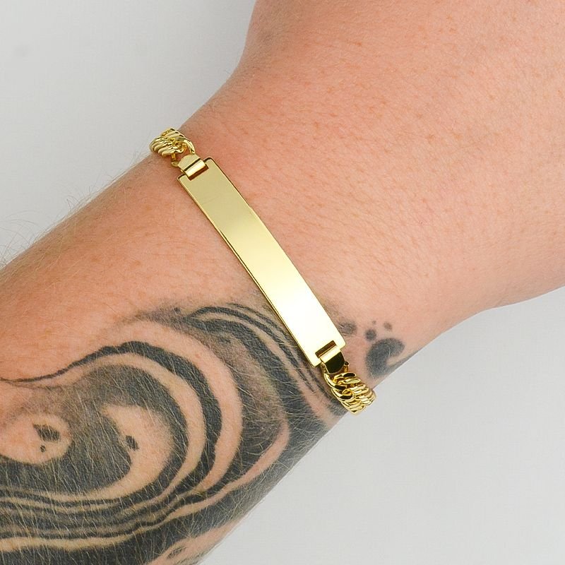 Pulseira Grumet Dupla 6mm com Chapa Lisa