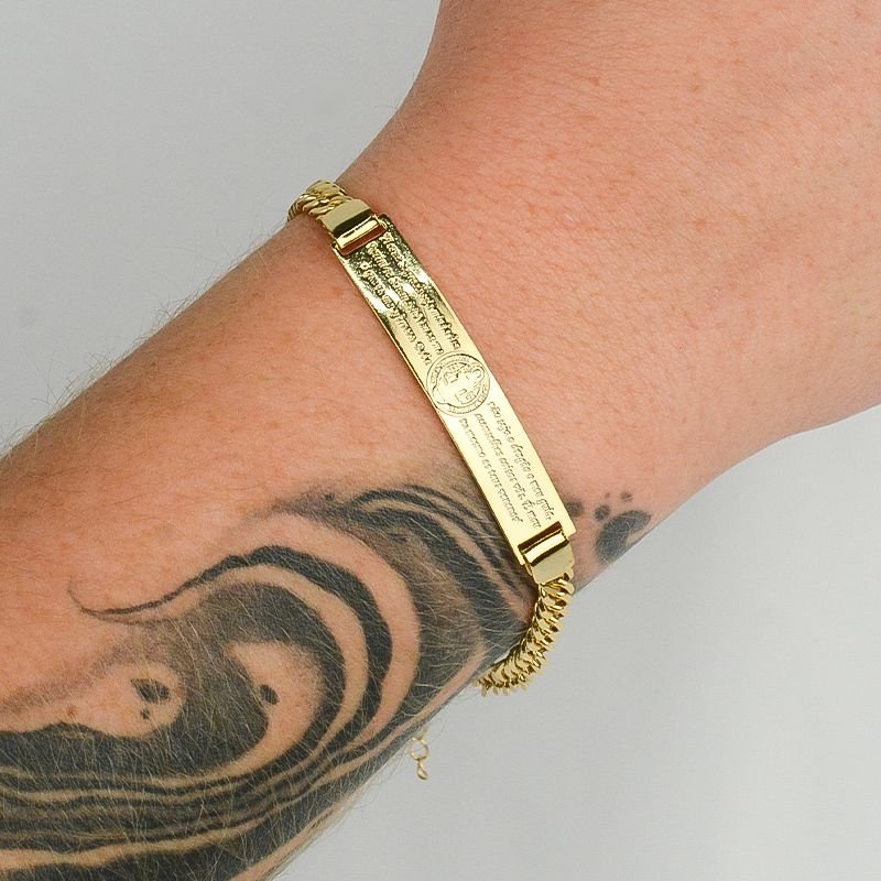 Pulseira Grumet Dupla 6mm com Chapa São Bento