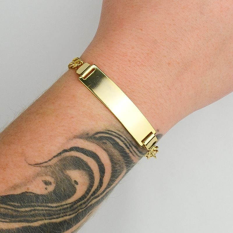 Pulseira Grumet Dupla 7mm com Chapa Lisa