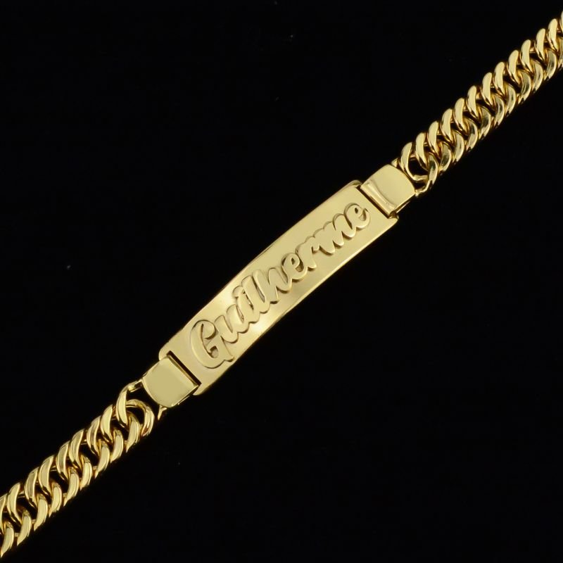 Pulseira Grumet Dupla 8mm Oca com Chapa Personalizada