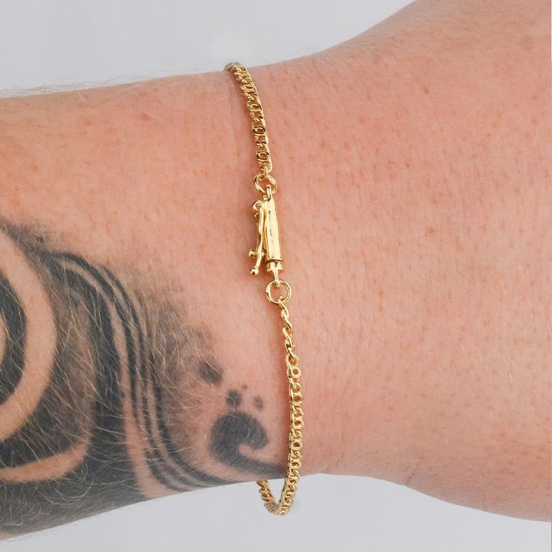 Pulseira Oitinho 2mm com Fecho Canhão