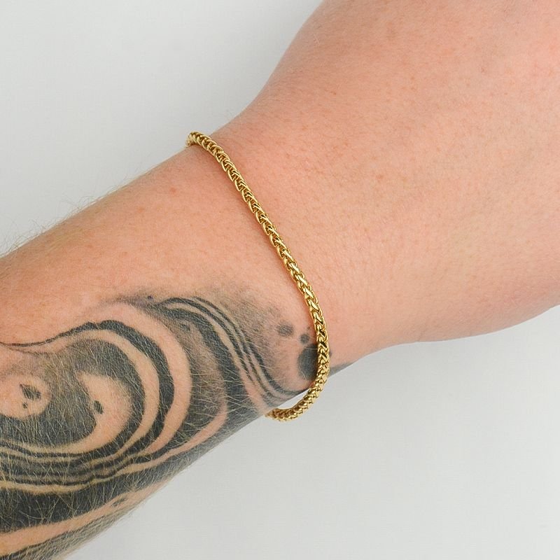 Pulseira Palmeira 3mm Fecho Canhão