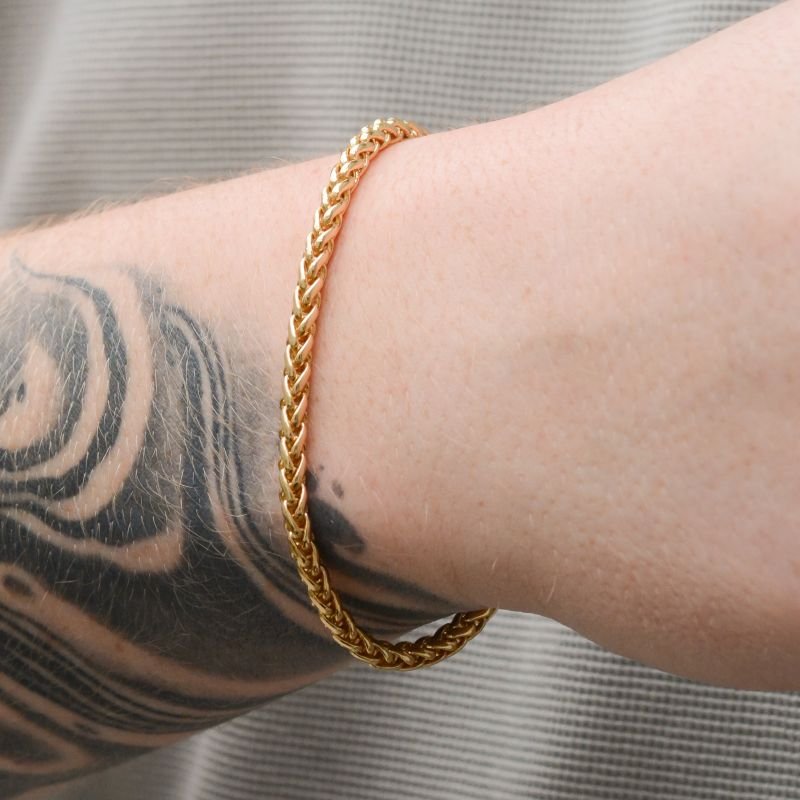 Pulseira Palmeira 4mm Fecho Canhão