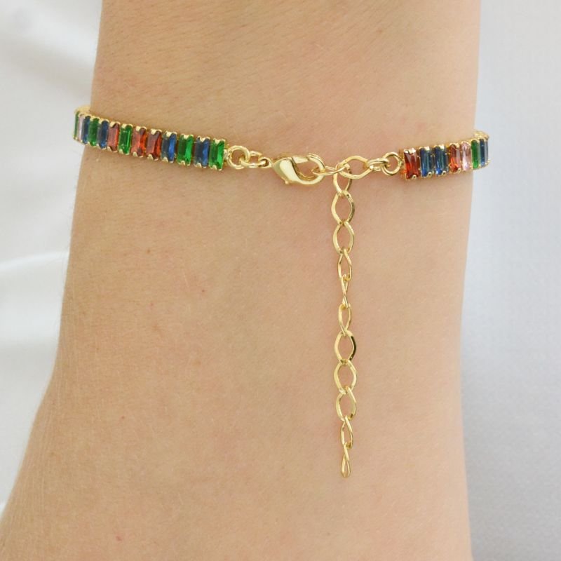 Pulseira Riviera Navetes Coloridas 5mm