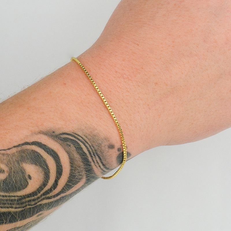 Pulseira Veneziana 1,5mm com Fecho Canhão