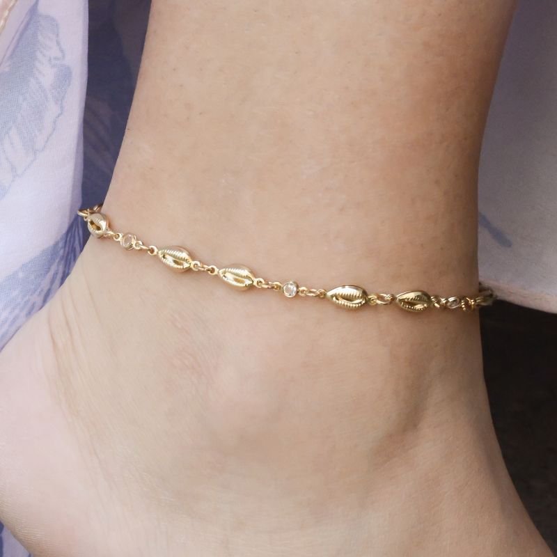 Tornozeleira Búzios Com Zircônias