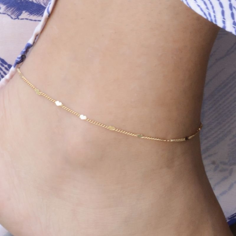 Tornozeleira com Mini Corações